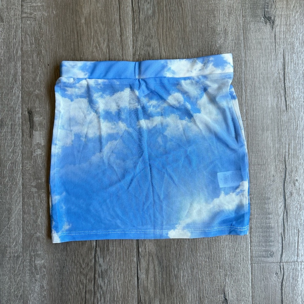 iHeartRaves Mesh Cloud Mini Skirt